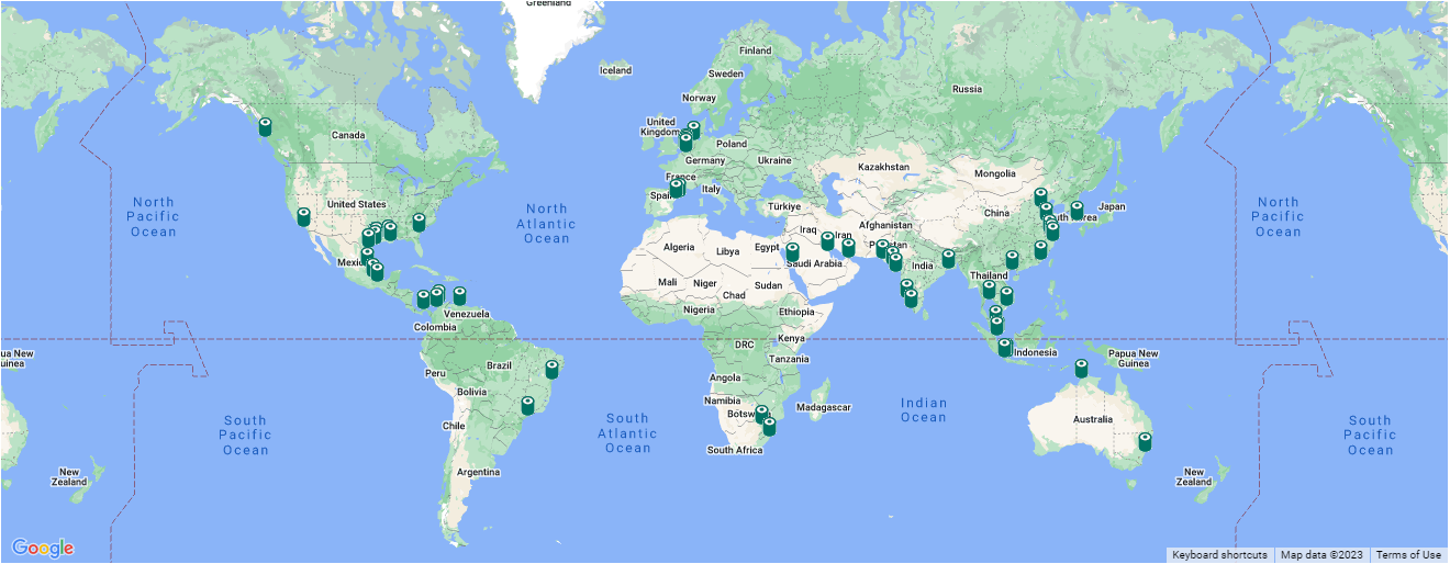 Global Terminals Map